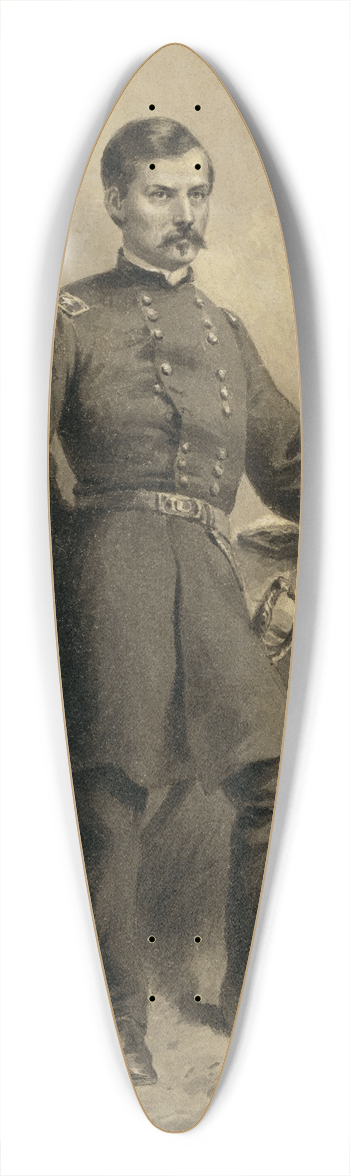 Felix Octavius Carr Darley - George Brinton McClellan 39.3 inch art pintail longboard deck