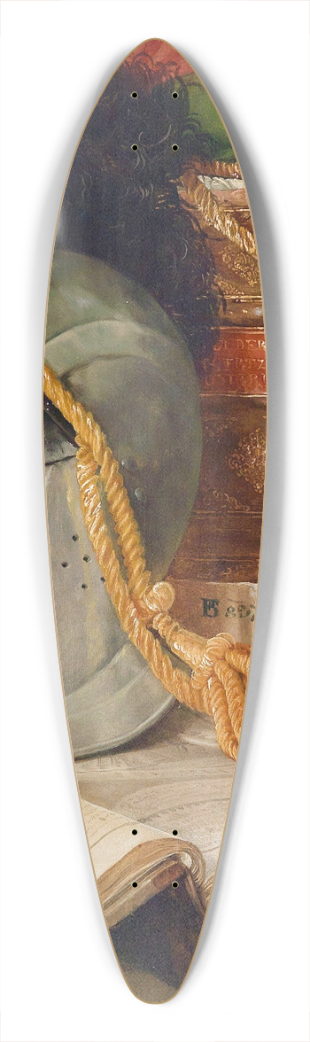 Ferdinand Beer - Stillleben Mit Folianten Und Helm 39.3 inch art pintail longboard deck