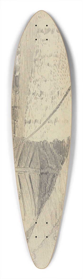 Ferdinand Boberg - Quai de Valmy 39.3 inch art pintail longboard deck