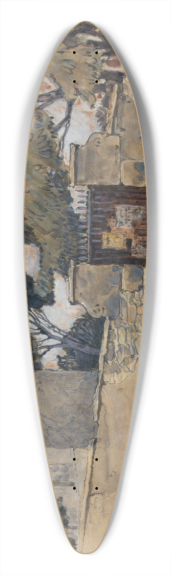 Ferdinand Boberg - Rue du Chevalier de La Barre 39.3 inch art pintail longboard deck