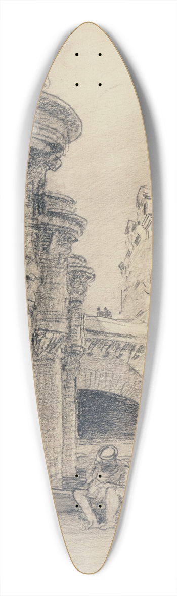 Ferdinand Boberg - Trois piles du Pont-Neuf 39.3 inch art pintail longboard deck
