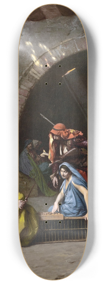 Jean-Lon Grme - Almehs Playing Draughts 8.25 inch art skate deck