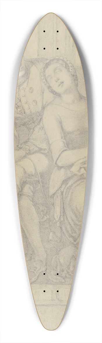 Ferdinand Fellner - Ein Dichter bei einem eingeschlafenem Mdchen 39.3 inch art pintail longboard deck