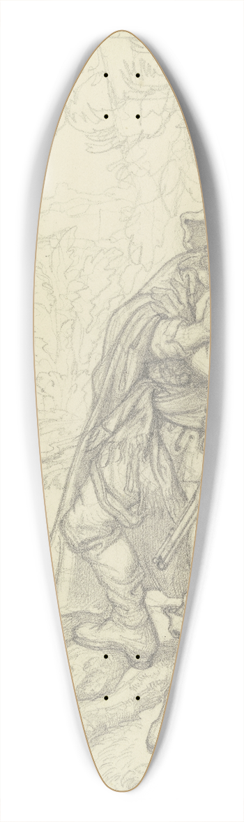 Ferdinand Fellner - Ein Ruber, ein Bauernmdchen beobachtend 39.3 inch art pintail longboard deck