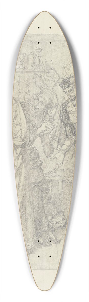 Ferdinand Fellner - Mephisto bei Gretchen im Zimmer 39.3 inch art pintail longboard deck
