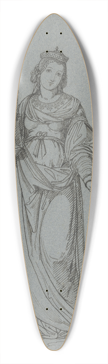 Ferdinand Fellner - Saint Barbara 39.3 inch art pintail longboard deck