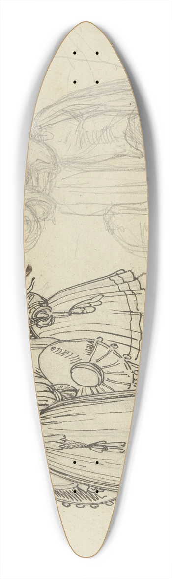 Ferdinand Fellner - Three Black Forest girls 39.3 inch art pintail longboard deck