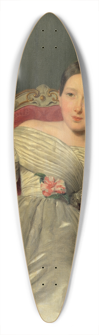 Ferdinand Georg Waldmller - Sitzendes Mdchen in weiem Atlaskleid 39.3 inch art pintail longboard deck