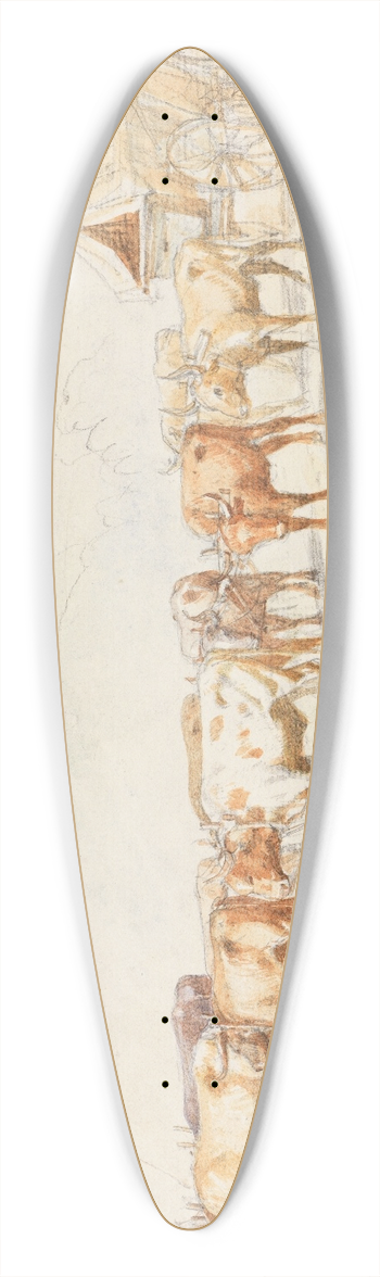 Ferdinand Keller - Planwagen mit Tiergespann 39.3 inch art pintail longboard deck