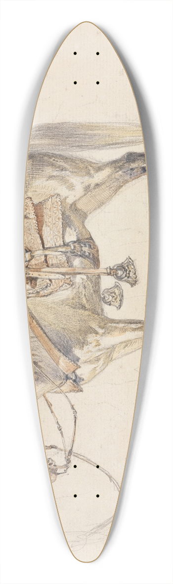 Ferdinand Keller - Studie eines gesattelten Pferdes 39.3 inch art pintail longboard deck