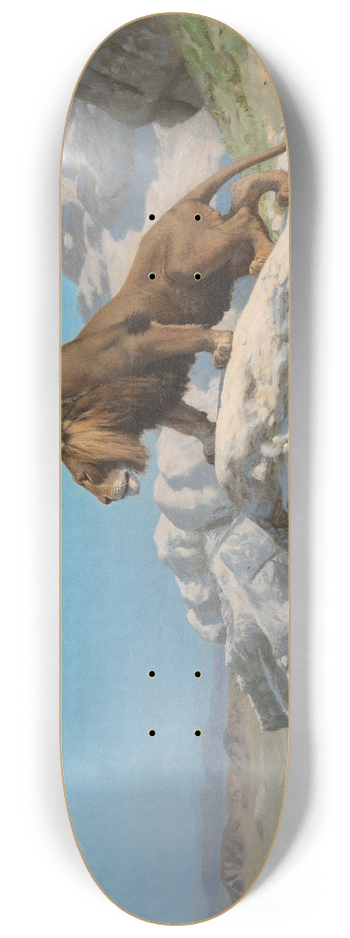 Jean-Lon Grme - Lion on the Watch 8.25 inch art skate deck