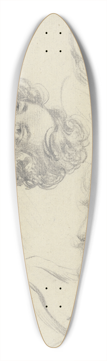 Ferdinand von Rayski - Studienblatt; Vier mnnliche Kpfe 39.3 inch art pintail longboard deck