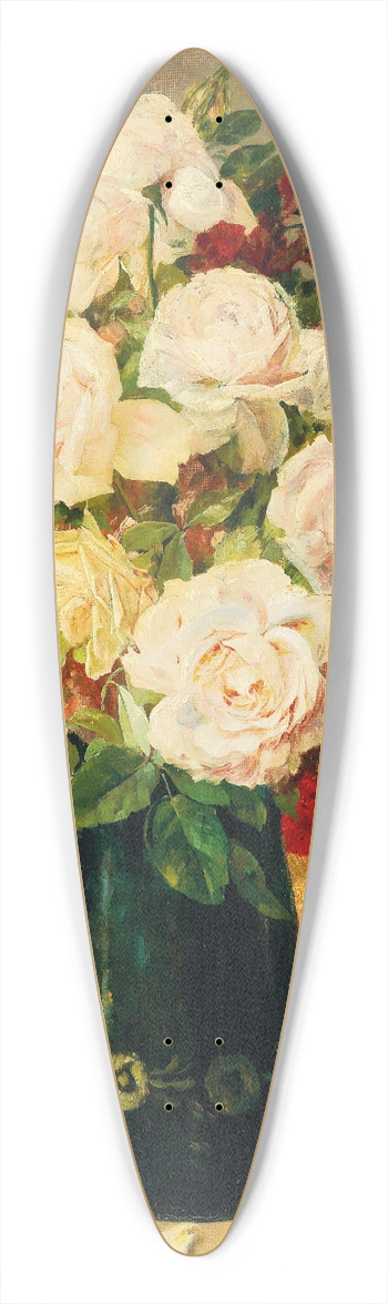 Ferdinand Wagner Jnr. - Rosen in Vase 39.3 inch art pintail longboard deck