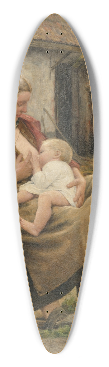 Ferdinand Willaert - La jeune maman 39.3 inch art pintail longboard deck