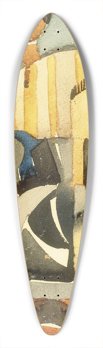 Fermn Revueltas - The Five-cent Caf 39.3 inch art pintail longboard deck