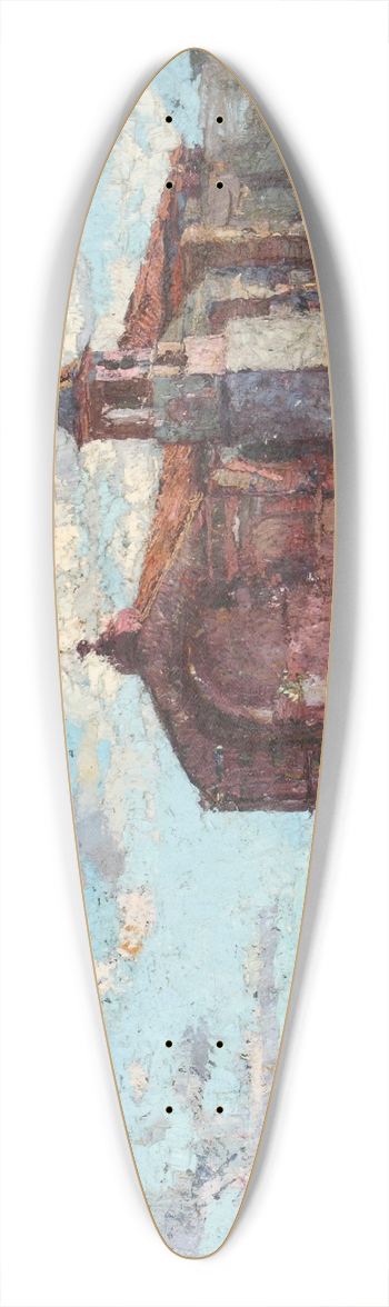 Fernando Fader - Capilla de Ischiln 39.3 inch art pintail longboard deck