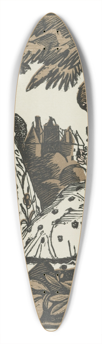Fernand Simon - Un peu beaucoup 39.3 inch art pintail longboard deck