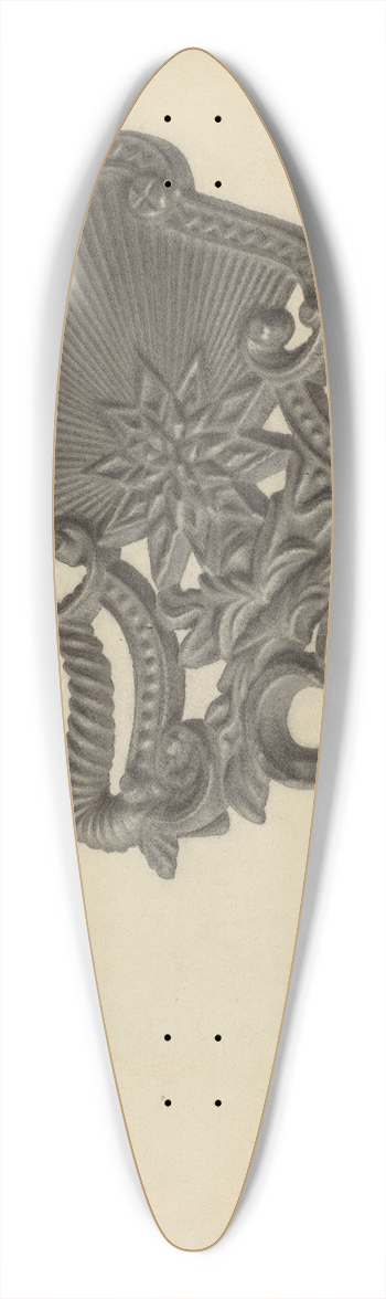 Filippo Porreca - Flat Iron Holder 39.3 inch art pintail longboard deck