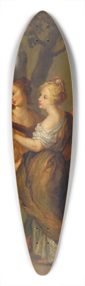 Flemish School - Dancing Graces 39.3 inch art pintail longboard deck