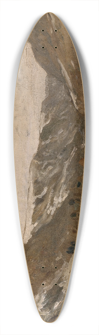 Flicien Rops - Barges in Dinant 39.3 inch art pintail longboard deck