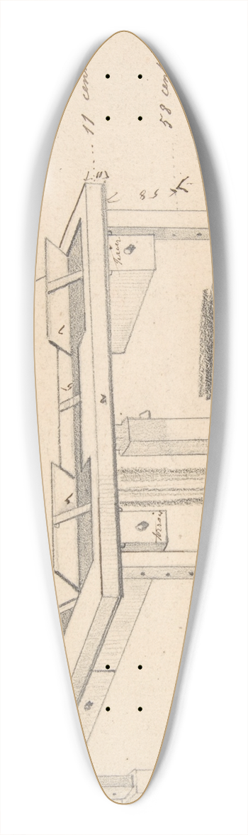 Flicien Rops - Project for a work table 39.3 inch art pintail longboard deck