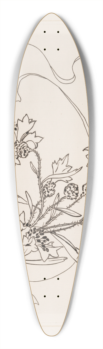 Flix Bracquemond - Assiette (bleuet). 39.3 inch art pintail longboard deck