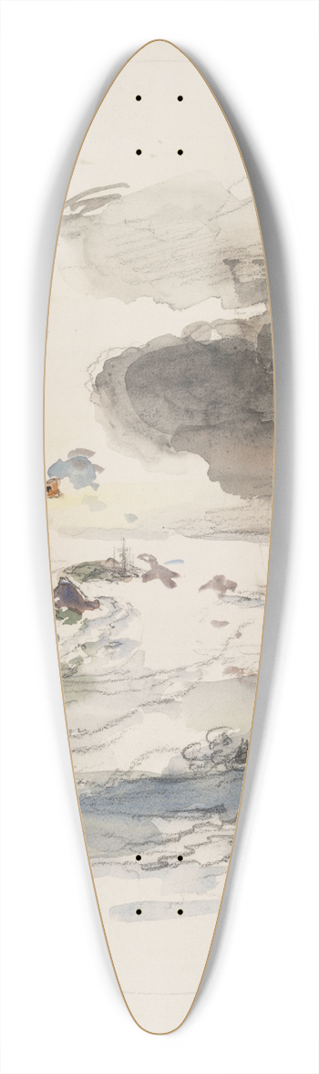 Flix Bracquemond - Le smaphore 39.3 inch art pintail longboard deck
