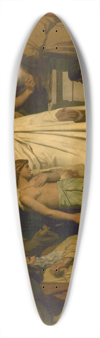 Flix-Joseph Barrias - The anointing of David by Samuel 39.3 inch art pintail longboard deck