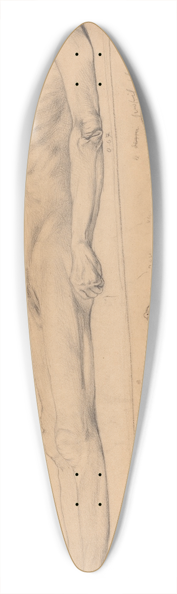 Flix Vallotton - The Corpse (Study for The Dead Christ) 39.3 inch art pintail longboard deck