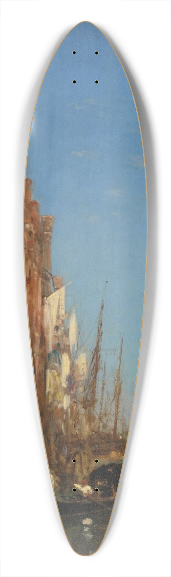 Flix Ziem - Gondole  Venise 39.3 inch art pintail longboard deck