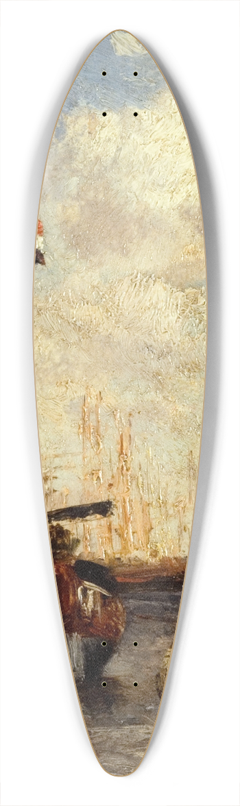 Flix Ziem - Le chaland 39.3 inch art pintail longboard deck
