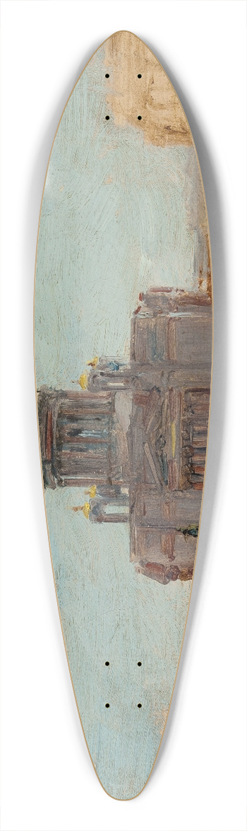 Flix Ziem - Saint Ptersbourg, Saint Isaac 39.3 inch art pintail longboard deck