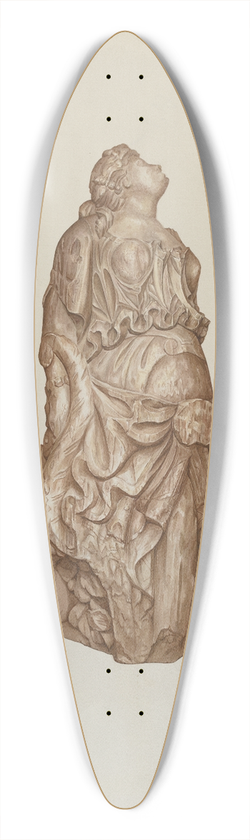 Flora Merchant - Figurehead 39.3 inch art pintail longboard deck