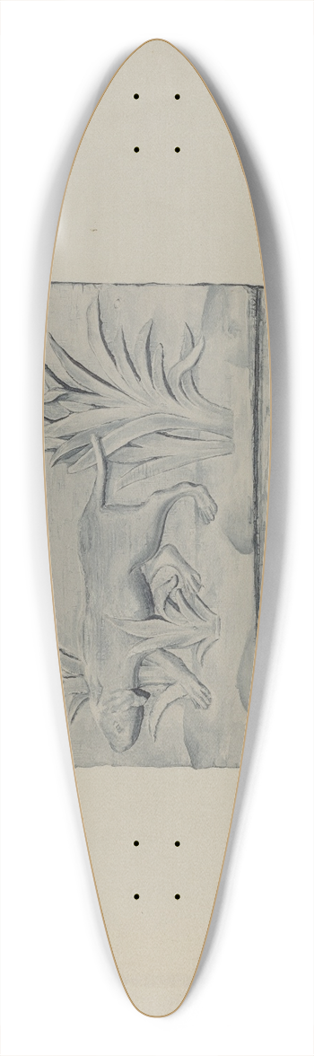 Flora Merchant - Relief Panel of Dog 39.3 inch art pintail longboard deck