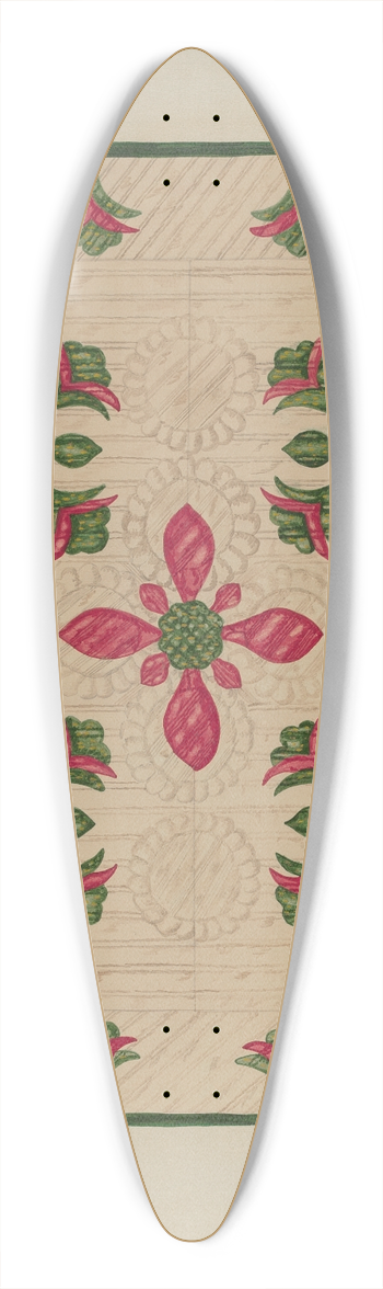 Florence Hastings - Applique Quilt 39.3 inch art pintail longboard deck