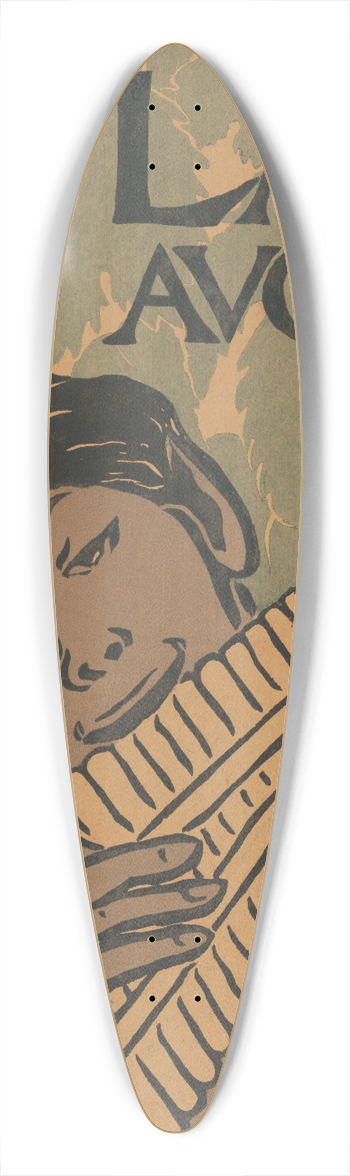 Florence Lundborg - The lark August 39.3 inch art pintail longboard deck