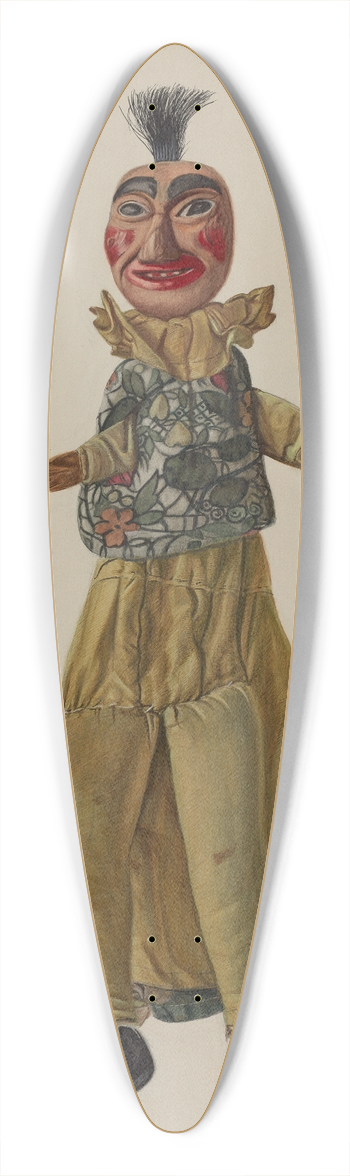 Florian Rokita - Punch Clown Puppet 39.3 inch art pintail longboard deck