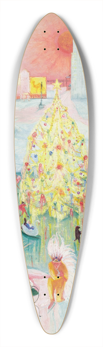 Florine Stettheimer - Christmas 39.3 inch art pintail longboard deck