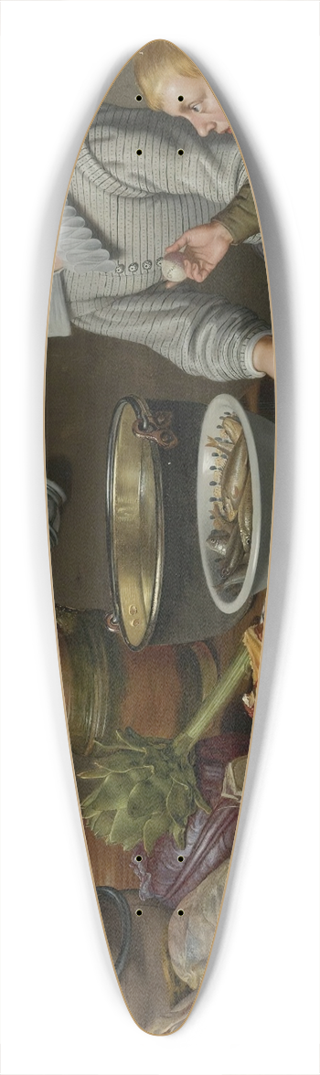 Floris van Schooten - Kitchen Scene 39.3 inch art pintail longboard deck