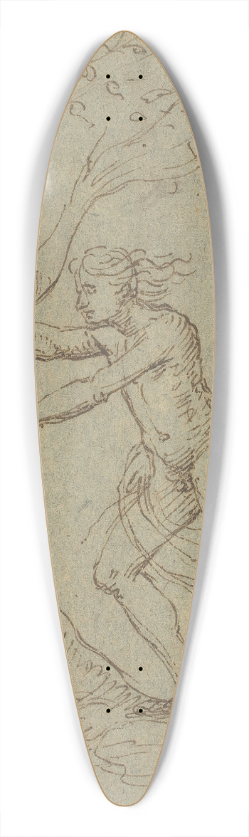 Follower of Giulio Romano - Apollo and Daphne 39.3 inch art pintail longboard deck