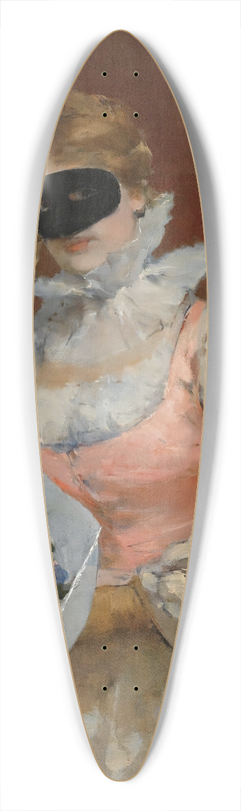 Francesc Miralles i Galaup - Mujer Con Mscara (The Masque) 39.3 inch art pintail longboard deck