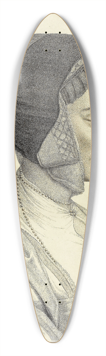 Francesco Bartolozzi - Lady Barkley 39.3 inch art pintail longboard deck