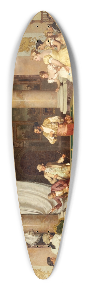 Francesco Beda - A game of billiards 39.3 inch art pintail longboard deck