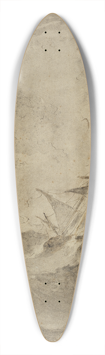 Francesco Guardi - Zwei Segelboote auf strmischer See 39.3 inch art pintail longboard deck