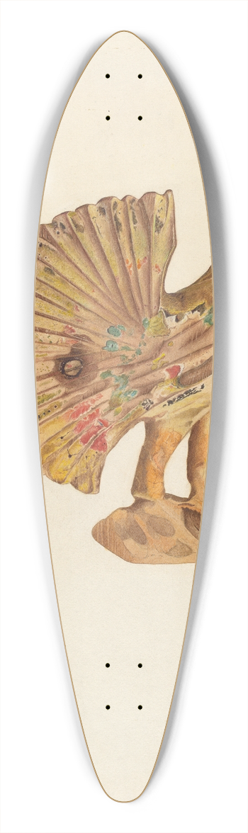Frances Cohen - Wooden Chicken 39.3 inch art pintail longboard deck