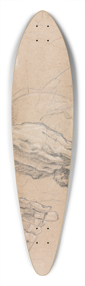 Francesco Lorenzi - Study of hands and skull 39.3 inch art pintail longboard deck