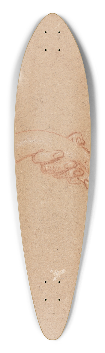 Francesco Lorenzi - Study of hands 39.3 inch art pintail longboard deck