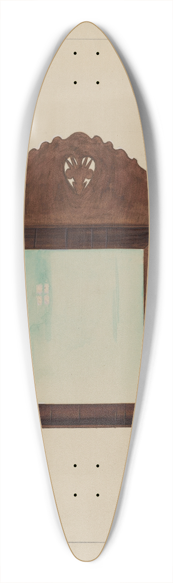 Francis Borelli - Mirror 39.3 inch art pintail longboard deck