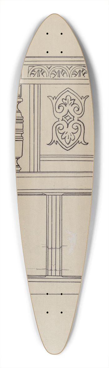 Francis Borelli - Press Cupboard 39.3 inch art pintail longboard deck