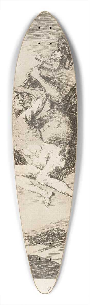 Francisco de Goya - All v eso. (There it goes.) 39.3 inch art pintail longboard deck